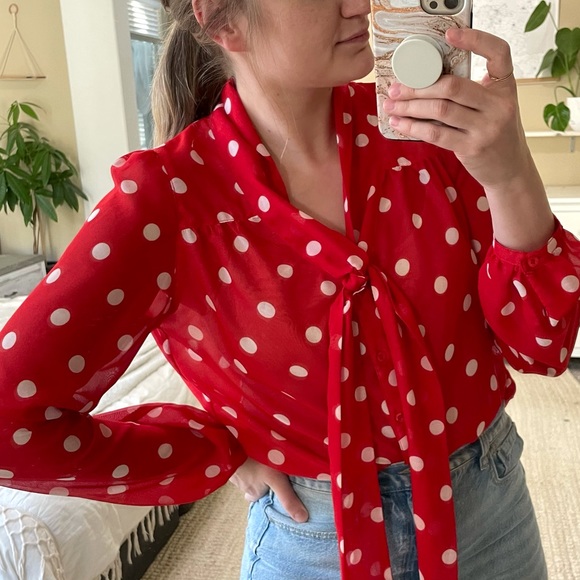 H&M Tops - H&M Polka Dot Blouse
